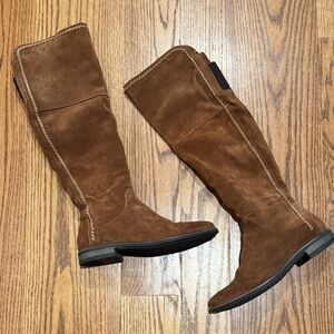 Free People Miz Mooz brown suede boots with contrast trim. Size 41 - US 9.5-10